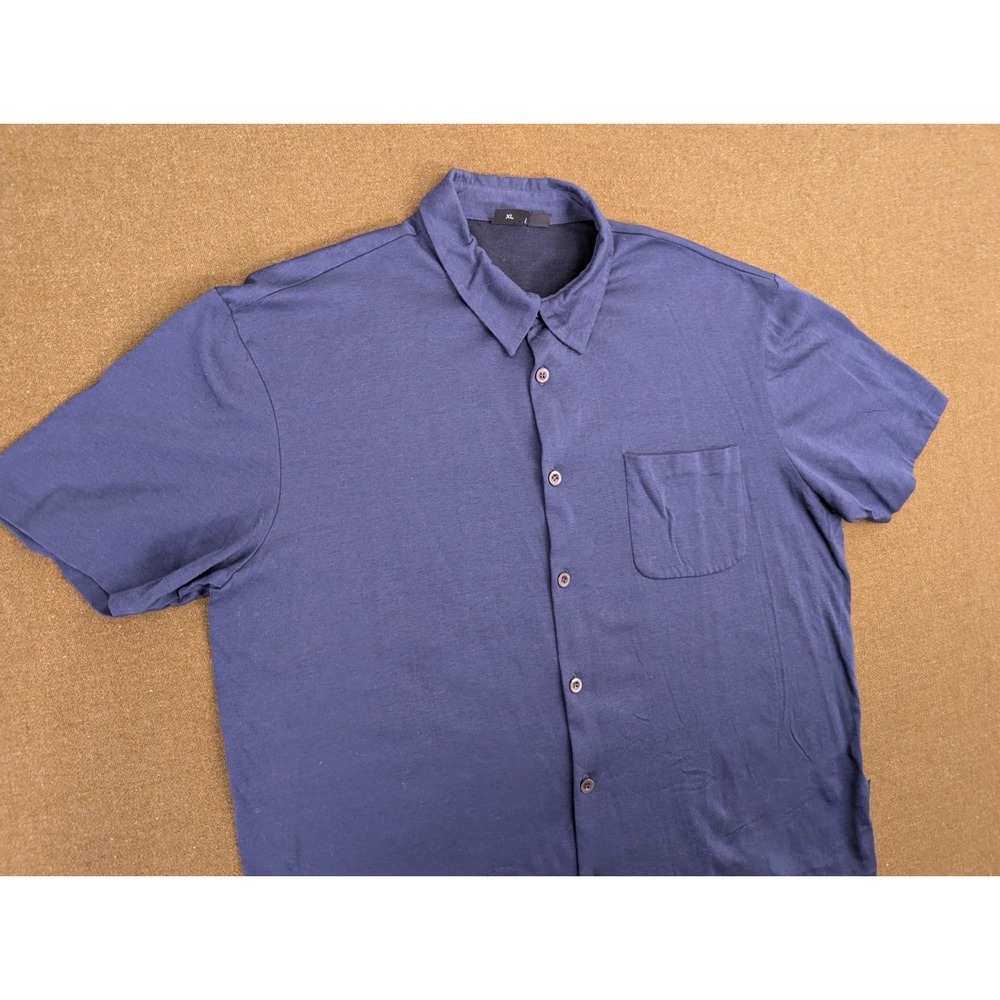 Soft Hugo Boss Polo Shirt XL Men Navy Blue Cotton Lightweight